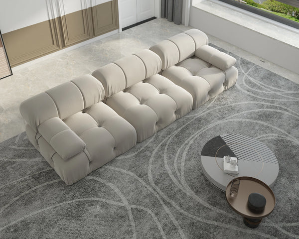 Cozy Convertible Velvet Sofa