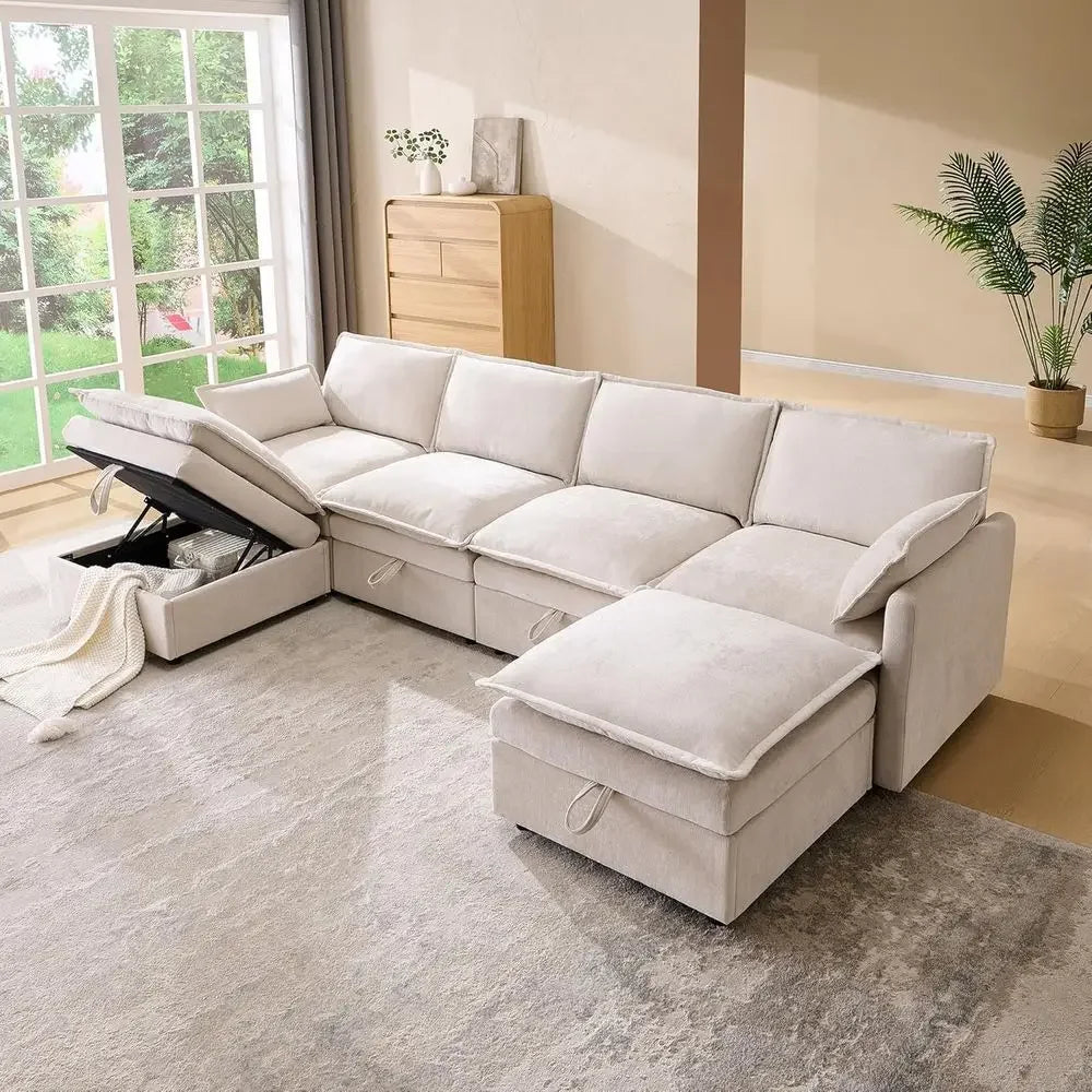 Cozy U-Shape Sectional Sofa
