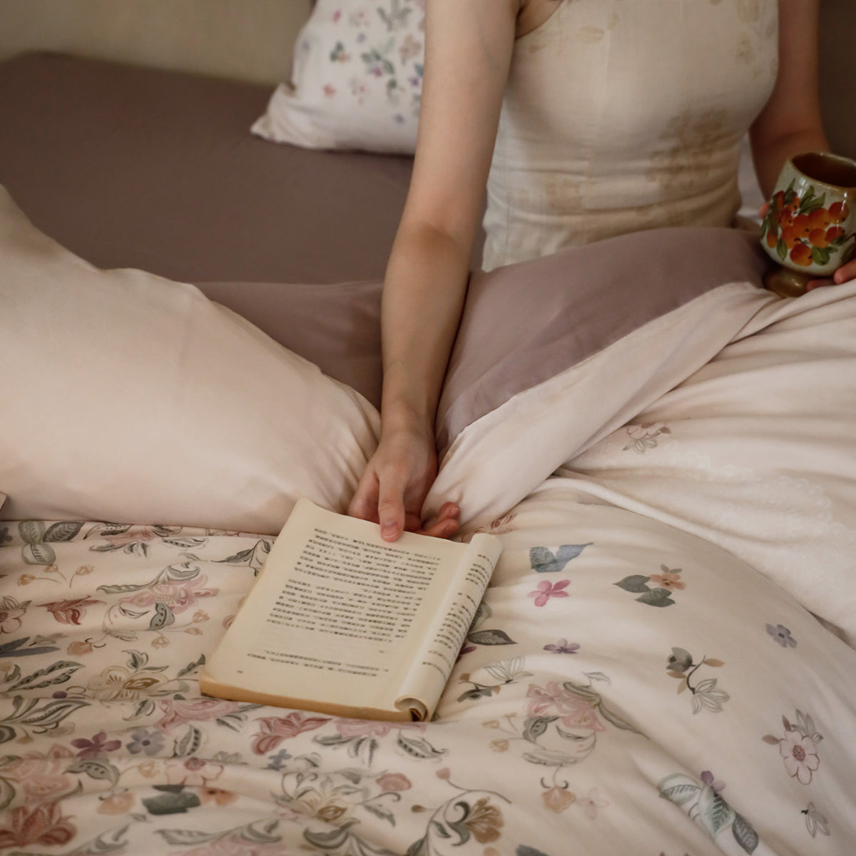 Camélia Garden Cotton Bedding Set