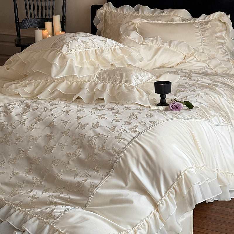 Léonie Butterfly Lace Bedding Set