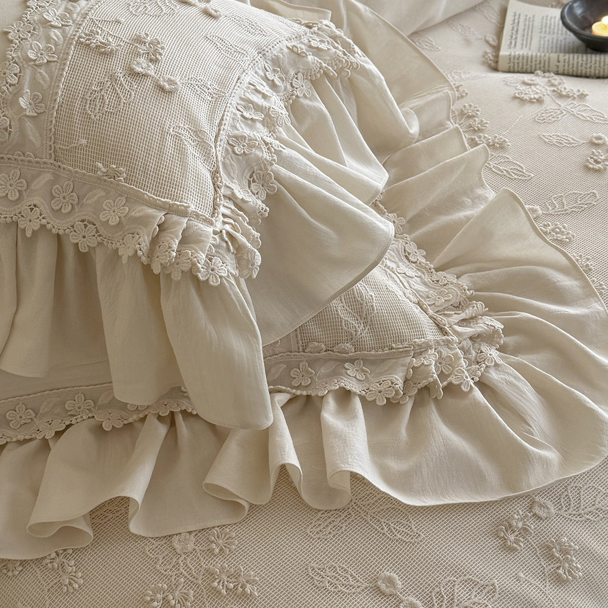 Sophie Double Gauze Lace Bedding Set