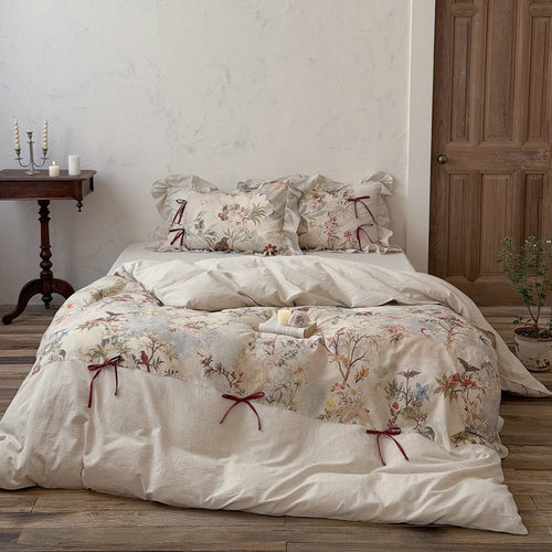 Clémence Vintage Cotton-Linen Bedding Set