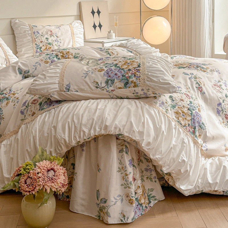 Lucille Ruffled Cotton Bedding Set