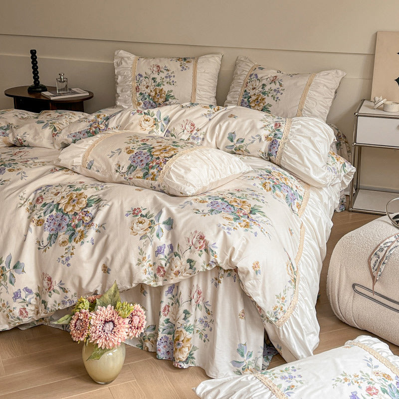 Lucille Ruffled Cotton Bedding Set