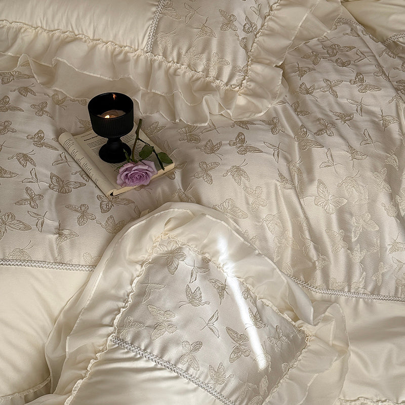 Léonie Butterfly Lace Bedding Set