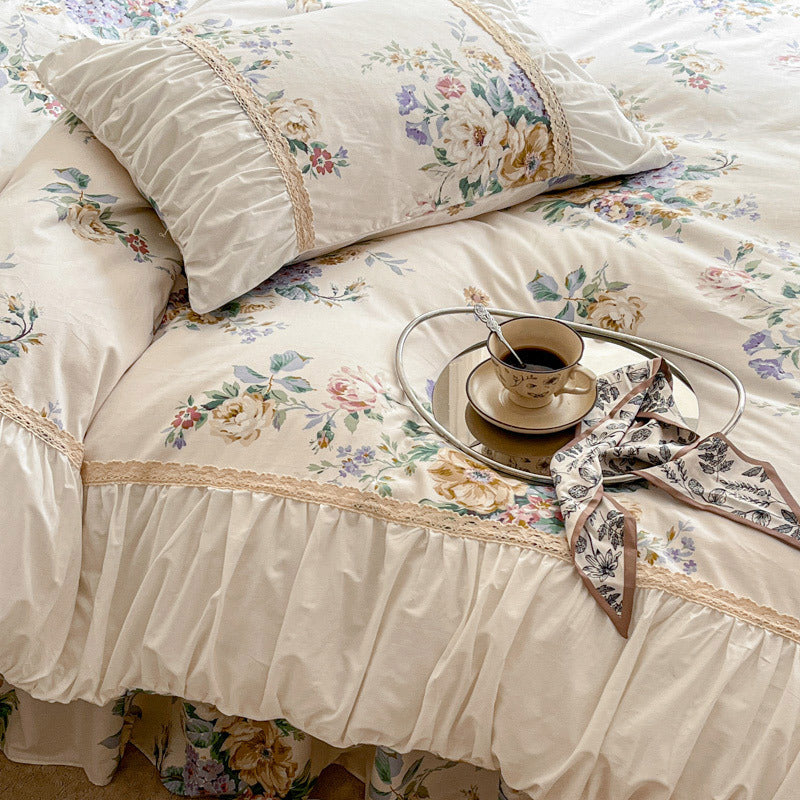 Lucille Ruffled Cotton Bedding Set