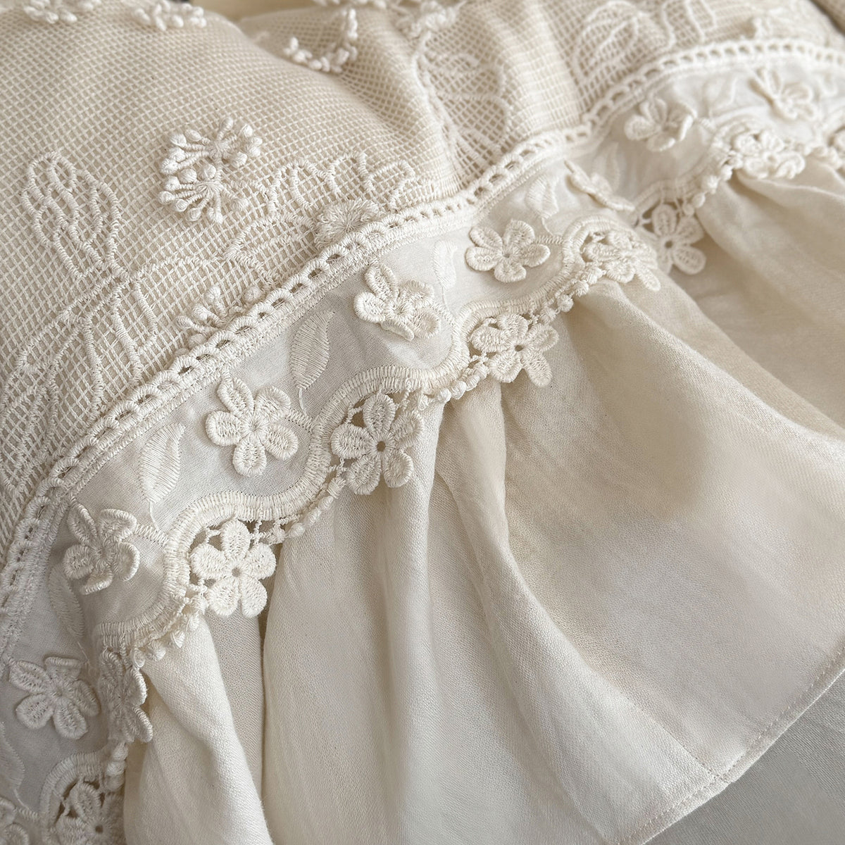 Sophie Double Gauze Lace Bedding Set