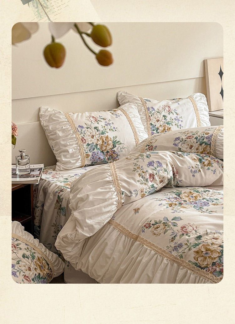 Lucille Ruffled Cotton Bedding Set
