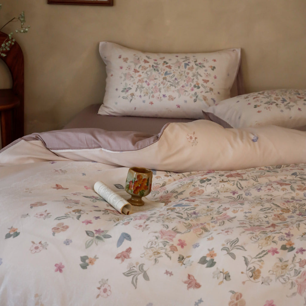 Camélia Garden Cotton Bedding Set