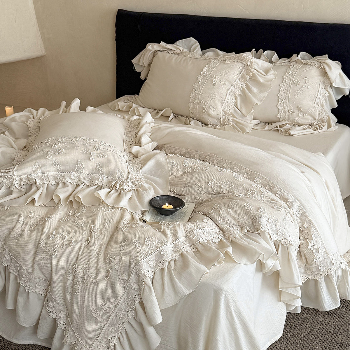 Sophie Double Gauze Lace Bedding Set