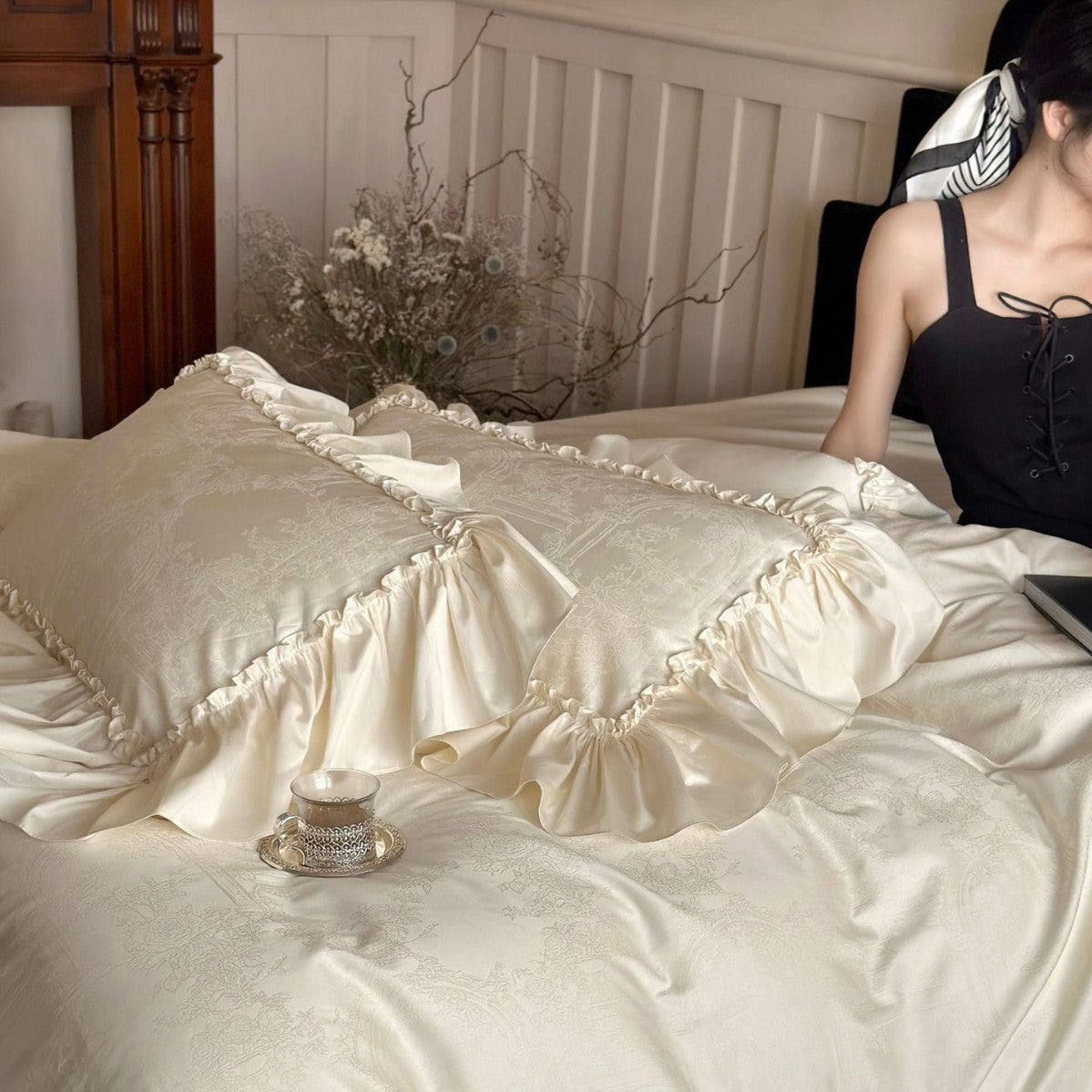Adèle Ruffled Sateen Bedding Set