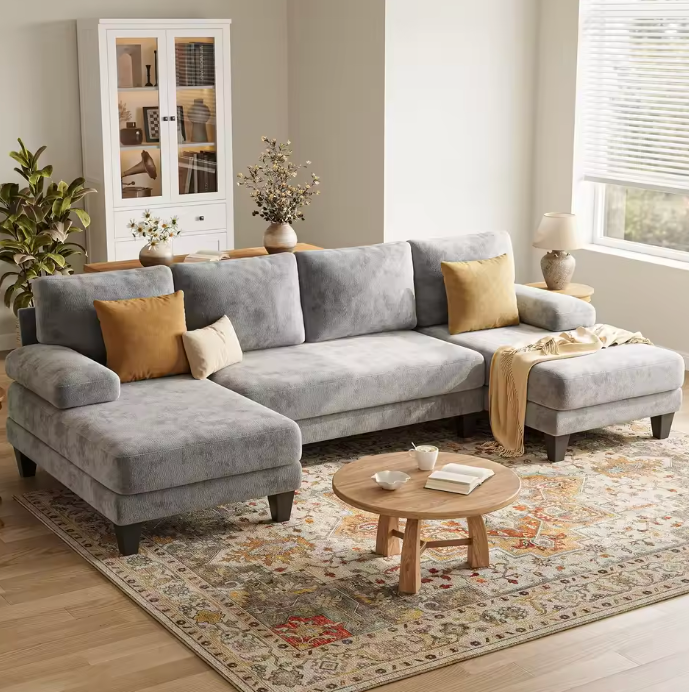 Cozy U-Shaped Living Room Sofa