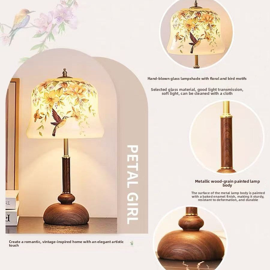 Serene Garden Floral Table Lamp